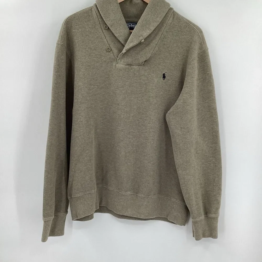 Men's Polo Ralph Lauren Shawl Collar Sweater XL‎ Green